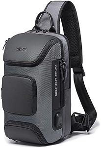 BANGE Sling Bag, Waterproof Men's Chest Bag Shoulder bags Crossbody Sling Backpack for Men, 7086grey, Durable