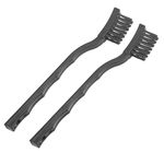 sourcing map 2 Pcs Anti Static ESD Brush Portable Plastic Handle Nylon Lab Cleaning Brushes for Electronics Keyboard PCB BGA Repair Soldering, 15x30mm Bristles