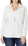 Amazon Essentials Women's Classic-Fit Long-Sleeve Full-Zip Polar Soft Fleece Jacket (Available in Plus Size), Light Grey Heather, Large