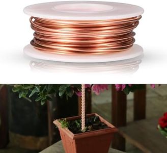 32 Feet Electroculture Gardening Antenna, Pure Copper Wire Gardening Coil Bare Wire 16 Gauge 99.9% Soft Copper Wire Stakes for Gardening, Growing Plants and Vegetables, Jewelry Making and Art Crafts