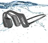 Swimming headphones, IP68 waterproof wireless bone conduction headphones, open headphones sports Bluetooth 5.3, built-in MP3 player 32G memory, suitable for swimming, running, cycling, fitness, office