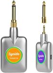 Synido 5.8GHz Wireless Guitar System USB-C, Cordless Guitar Transmitter Receiver, 8 Channels 5ms Low Latency, 100ft Range, 1/4 & 3.5mm Jack for Guitar/Bass/Drum/Keyboard/DJ/Amp Instrument, SW100