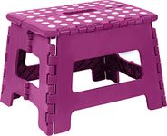 Utopia Home Folding Step Stool - 9” - Super Strong Foldable Step Stool - Lightweight For Kids & Adults with 300 lbs Holding Capacity - Great for Kitchen, Bathroom and Bedroom (Purple, 1)