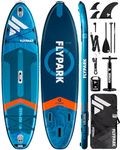 Flypark 11'x35 Family Stable Inflatable Paddle Boards, Extra Wide SUP Paddleboard Inflatable, 430lb Bearing, Stand Up Paddle Board, Camera Mount, Shoulder Strap