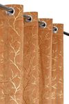 FABDRAPE Heavy Velvet Fabric Luxury Looks Room Darkening Modern Grommet Opaque Curtains 8 Feet For Door, Gold, Pack Of 4 Pieces