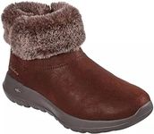 Skechers Women's Bootie Ankle Boot (Non-Zip Style), Brown, 8