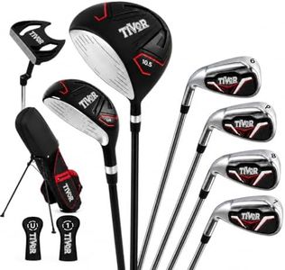 Golf Clubs Set for Men Left Hand Black 7 Pieces