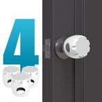 Elfzone Door Knob Cover - 4 Pack Child Safety Cover, Dual-Lock Child Proof Doors