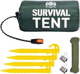 Emergency Tent, 2 Person Survival Shelter, Thermal Mylar, Waterproof, Outdoor Camping Gear and Equipment, Survival Kits, Compact Bivvy Tarp, Includes Paracord and Accessories.