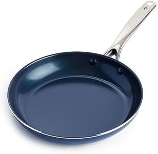 Blue Diamond Cookware Diamond Infused Ceramic Nonstick 10" Frying Pan Skillet, PFAS-Free, Dishwasher Safe, Oven Safe, Blue