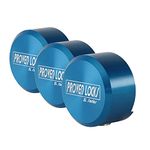 Proven Industries Puck Lock 3 Pack of 400XL | Best Trailer Lock with Hidden Shackle | All Locks Keyed Alike | (Blue)