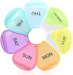 Weekly Pill Organizer 7 Day, Large Daily Pill Cases, Pill Box, Pill Holder, Pill Dispenser, Travel Pill Organizer for Vitamins, Fish Oils, Supplements