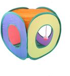 Foldable Cat Tunnel Indoor Cat Cubes Multiple Specifications Available for Pet Puppy Kitten Rabbit Rolling Channel (B, Cube)