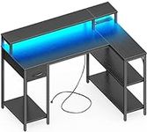 SUPERJARE L Shaped Gaming Desk with