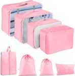 Packing Cubes for Suitcases, 8 pcs Travel Organiser Packing Bags for Clothes Shoes Toiletries Travel Luggage Organizers Storage Bags
