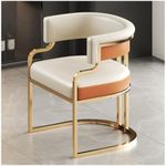 Club Chair Faux Leather Accent Chai