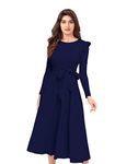 ILLI LONDON Women's A-LINE Maxi Dress (Blue, s)