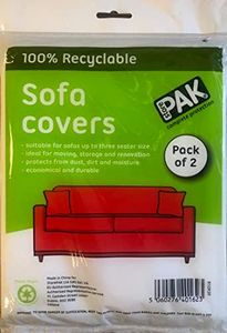 StorePAK 2 Fundas de sofá para mudanza, Almacenamiento o Transporte, para Protector de sofá de hasta 3 plazas, Bolsa de Almacenamiento Resistente para Muebles, Fuerte, Reutilizable, Impermeable,