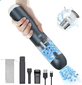 17000Pa Cordless Car Vacuum Cleaner,Minthouz Low Noise Powerful Car Handheld Vacuum,Protable Mini Vacuum dust Busters with LED/SOS Light for Pet/Home/car