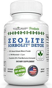 TODICAMP Zeolite Detox Capsules - 120 Zeolite Capsules - 1-2 µm Clinoptilolite Zeolite Detox - 2 Months Supply Zeolite Clinoptilolite Capsules - Zeolite Sorbolit Detox - Zeolite Pills