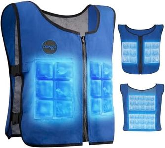 NEWGO Ice Vest, Schnell abkühlen im heißen Sommer, Verstellbare Kühlweste Herren im Sommer, Sofort Kühlende Draussen Damen Arbeitskleidung mit Tasche, Wärmeableitung Cooling Kühlweste für Menschen