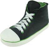 Home Slipper Women's High Top Soft Cozy Fleece Plush Indoor Outdoor Relax Fashion Sneaker Boot Slippers,US 9,Black