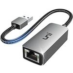 uni USB Ethernet Adapter Driver Free 1Gbps, Aluminum, USB 3.0 to RJ45 Gigabit Lan Wire Adapter, USB Network Adapter Compatible with MacBook Pro 2022 2020, Surface Pro, Windows 11, XP, Vista, Mac/Linux