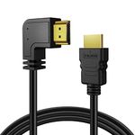 TNP HDMI Cable Left Angle 90 Degree (6FT) - High Speed HDMI 2.0 Cord, Supports UHD 4K 60hz 2K 2160p Full HD 1080p Quad HD 1440p 3D ARC/eARC Ethernet for PS4 Pro/Slim Xbox One X/S & Apple TV 4K