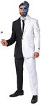 Suitmeister Men's Costume - Two Face - DC Characters Slim Fit Suit - Black and White