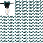 Frienda Magnetic C9 Socket Clips Magnetic Christmas Light Clips for Outdoor Patio Lighting (Green Round,200 Pieces)