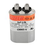 HUAREW 5 uF MFD ±6% 370/440 VAC CBB65 Oval Run Start Capacitor for Fan Start and Cool or Heat Pump Air Conditione or AC Motor Run