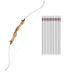 PROFFIX 48'' Archery Beginner Bow 16Lbs 20 Lbs Take Down Recurve Children Youth Bow White