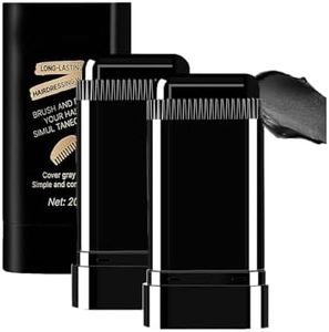 2-in-1 Hair Color Stick & Comb, Long-Lasting Waterproof Color,Sweat-Proof, Quick Root Touch-Up, Easy Root Coverage for Everyday Styling, For Women & Men (BLACK)