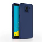 Pikkme Samsung Galaxy J6 2018 Back Cover Soft Matte Liquid Silicone TPU | Camera Protection | Shockproof Slim Back Case for Samsung Galaxy J6 2018 (Blue)