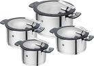 ZWILLING Simplify Kochtopf-Set 4-teilig, Integriertes Sieb, Induktion, Grau