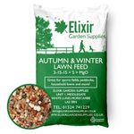 Elixir Gardens Seasonal Lawn Fertilisers for Turf & Grass | Autumn & Winter Granular Feed | 3-15-15 + trace Elements | Treats 500 Sq. Meters