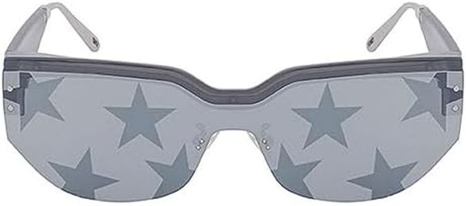 AOOLIA Trendy Oval Sunglasses, Star Gray Mirror Sunglasses, Sunnies UV400 Protection Half Rim Driving Cycling Glasses for Unisex (Gray)