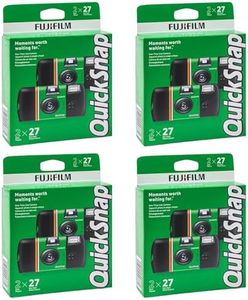 Fujifilm QuickSnap Flash 400 One Time Use 35mm Camera with Flash, 27 Exposures, 8-Pack