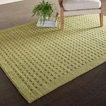 ZARACARPETS; 'can Change The Floor Solid Plain Exported Quality Hand Made Carpets and Rugs Size 4 Feet by 6 Feet (4x6 feet) Loop Olive