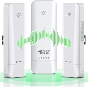 Wireless Bridge Point to Point/Multipoint 3 Pack, 5.8GHz Outdoor Wireless Bridge to Provide Network Communication for Shop, Barn, Garage Building, 3KM Long Distance Pre-configured Set. (3KM 3-Pack)