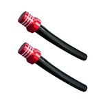 Gasedin 2 PCS Breather Hose Gas Fuel Tank Cap, CNC One Way Tank Vent Tube with Aluminum Breather Valve, Universal for ATV Quad Off-Road Pit Dirt Bike, Motorcycle Accessories (Red)