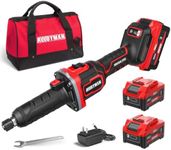 Alloyman Cordless Die Grinder 20V, Brushless, 1/4" Collet, 2 Batteries