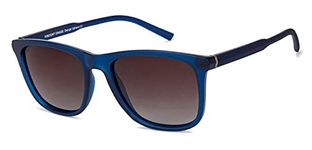 VINCENT CHASE EYEWEAR By Lenskart | Full Rim Wayfarer | Polarized and 100% UV Protected | Men & Women | Large | VC S12643 Frame Blue/Lens Brown - Pack of 1