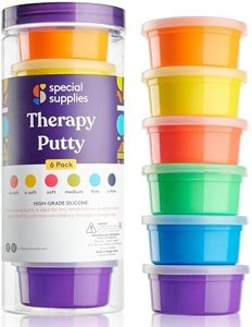 Special Supplies Therapy Putty for Kids and Adults - Resistive Hand Exercise Stress Relief Therapy Putty Kit, Set of 6 Strengths, 3 Ounces of Each Putty