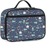 rickyh style Lunch Box with Padded Liner, Spacious Insulated Lunch Bag Durable Thermal Lunch Cooler Pack with Strap for Men Women Boys Girls Adults School Sports Beach Picnic Work Camp,2 Pocket