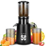 Cold Press Juicer, 4.4"Large Feed Chute Slow Masticating Juicer Machines w/ 2 No-Metal Filters,Self Feeding Juice Extractor Easy Clean,Quiet Motor Juicer Machine