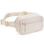 Telena Fanny Packs for Women Men Fashionable Cross Body Fanny Pack Belt Bag for Women with Adjustable Straps White