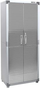 Seville Classics UltraHD Solid Steel Lockable Metal Storage Cabinet Locker Organizer, w/Adjustable Shelves for Garage, Warehouse, Office, Classroom, Granite, 30" W x 18" D x 72" H