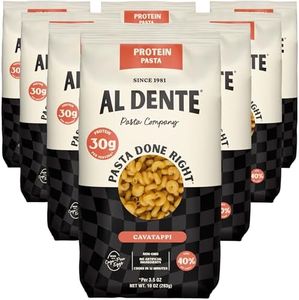 Al Dente Protein Pasta Cavatappi – 30g High Protein, Lower Carb, High Fiber. Artisanal Flavor: Cage-Free Eggs & Semolina. Keto and Point-Based Diet-Friendly. 10oz Bags (Pack of 8)