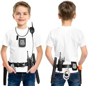 Dress-Up-America Police Accessories for Kids – Includes Handcuffs, Badge and More, Durable Plastic Construction, Police Force Halloween Accessories for Kids - Ultimate All-in-One Role Play Set